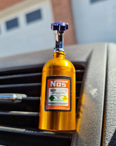 Car Perfume Metal Simulation Nitrogen Nos Bottle For Car 1 Pc