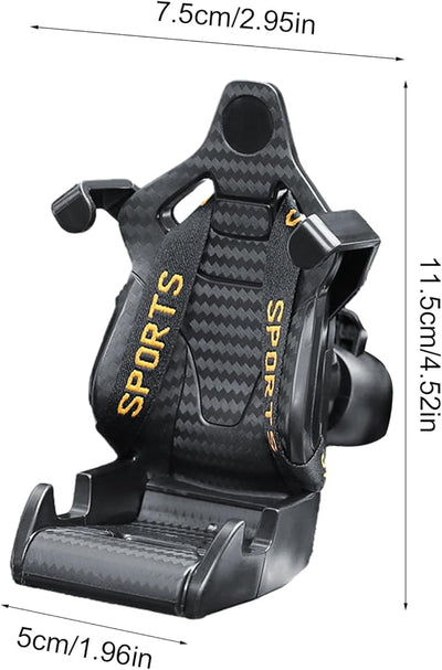 Car Racing Seat Design Mobile Phone Holder for All Cars 1 Pc (Yellow)