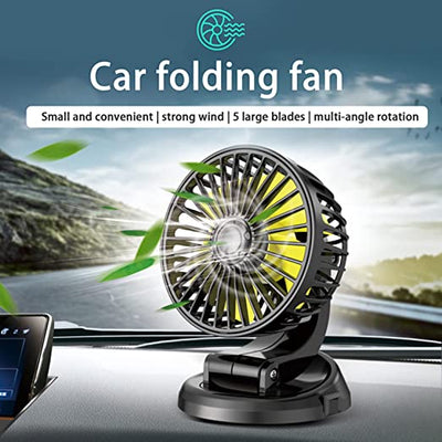 Car Dashboard 12V Portable Single Head Up/Down Fan for Car 1 Pc