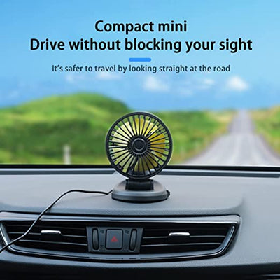 Car Dashboard 12V Portable Single Head Up/Down Fan for Car 1 Pc