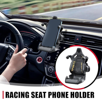 Car Racing Seat Design Mobile Phone Holder for All Cars 1 Pc (Yellow)