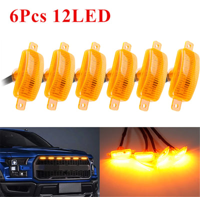 Premium Quality GMC Amber Yellow Led Grill Light For Car , Jeep 6 Pcs Set