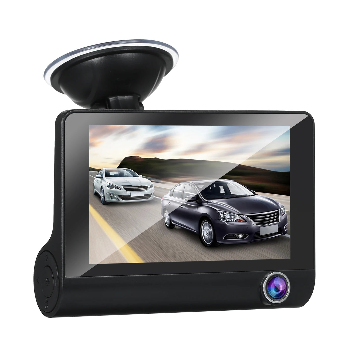 3 Camera DVR FHD 1080p Resolution With LED Screen 170 Degree Rotational DVR Dashboard Camera  For Car 1 Pc