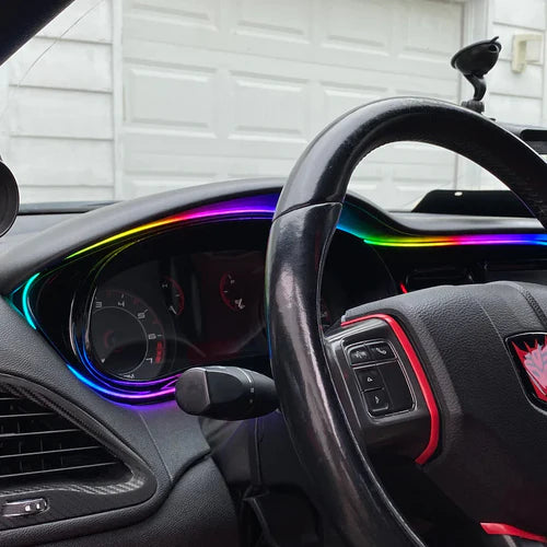 Car Dashboard Interior Light Multi Color EL Wire With Mobile Operated And Remote Control 1 Pc