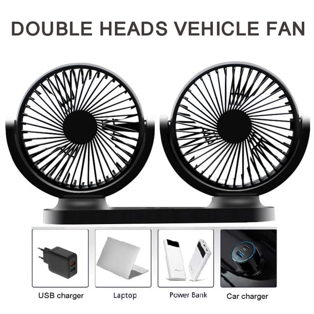 USB 12V Mini Electric Car Fan Car Air Conditioner Fan 360 Degree Rotating Cooling Fan Car 1 Pc