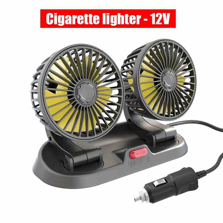 Cigarette Lighter Knob Mini Electric 12V Car Fan Car Air Conditioner 360 Degree Rotating Cooling Fan Car 1 Pc