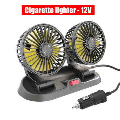 Cigarette Lighter Knob Mini Electric 12V Car Fan Car Air Conditioner 360 Degree Rotating Cooling Fan Car 1 Pc