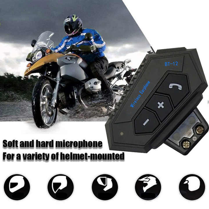 BSDDP Wireless Bluetooth Helmet Head Set Headphone For Calling And Music For All Bikes 1 Pc Set