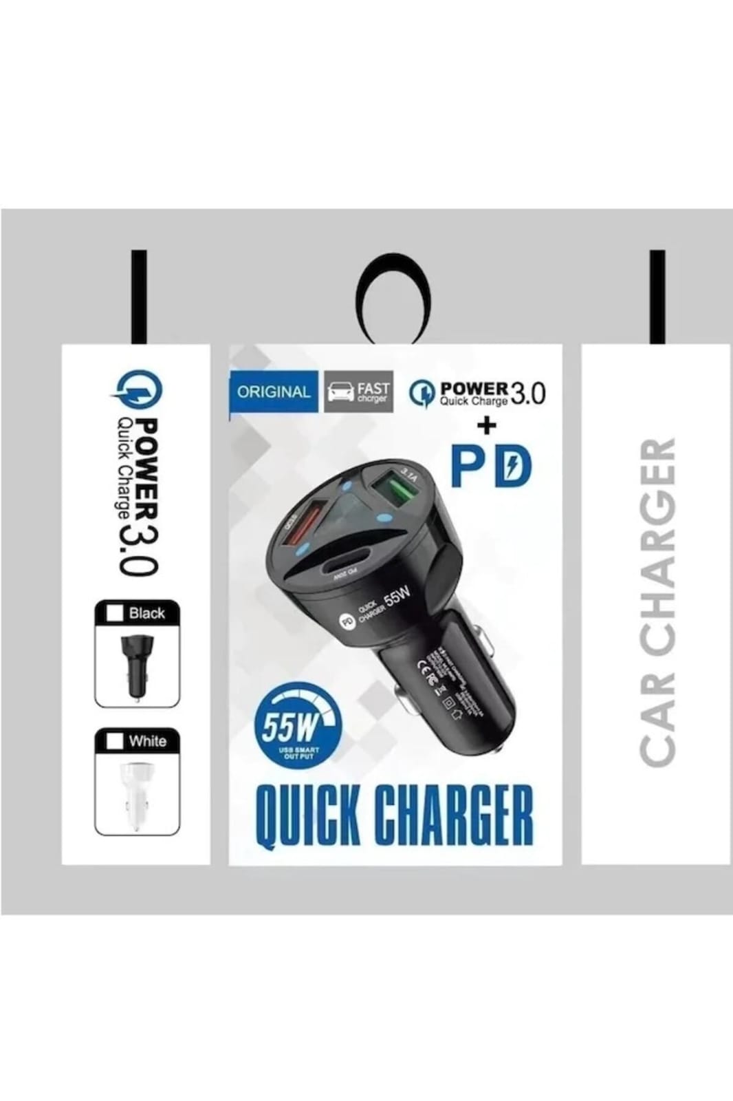 Vital Car Charger 55 W PD 3.0 Power Quick Charge For Car 1 Pc