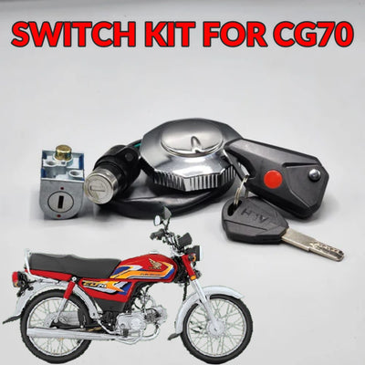 Honda CD 70 Switch Kit With Computerized Keys