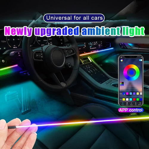 Car Dashboard Interior Light Multi Color EL Wire With Mobile Operated And Remote Control 1 Pc