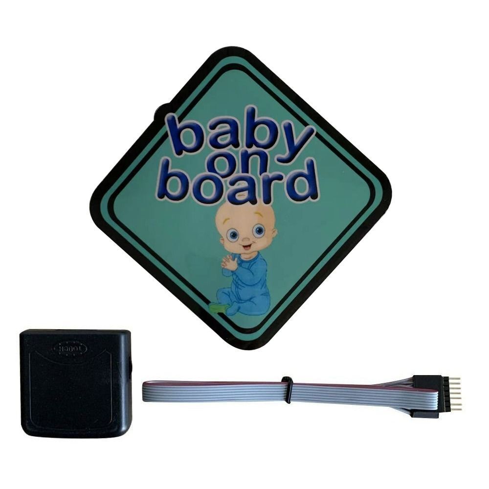 BABY ON BOARD LED Car Window Sticker Windshield Electric Lighting Sticker 1 Pc