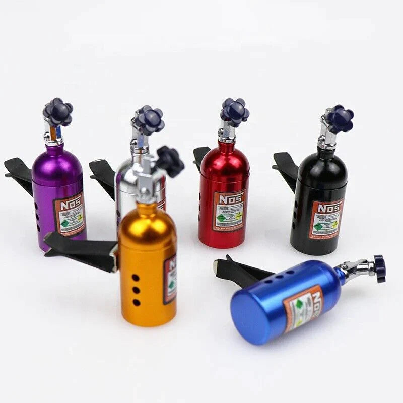 Car Perfume Metal Simulation Nitrogen Nos Bottle For Car 1 Pc